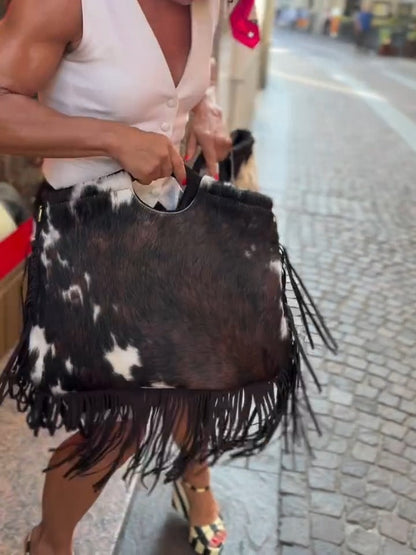 Suede Fringe Handbag