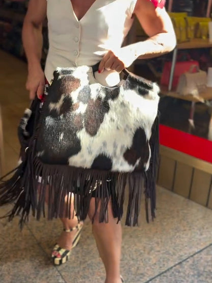 Suede Fringe Handbag
