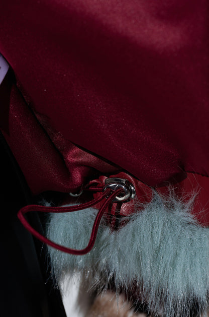 Multi-color Patchwork Faux Fur Plush Coat