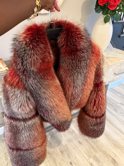 Elegant Faux Fox Fur Coat