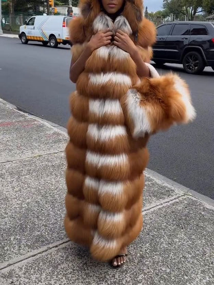 Long Eco-friendly Fox Fur Vest