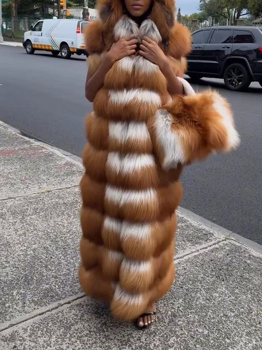 Long Eco-friendly Fox Fur Vest