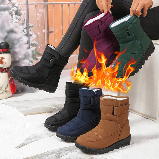 Waterproof Fleece-lined Mid-calf Snow Boot