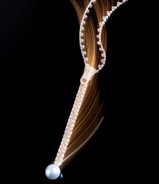 Pearl And Diamond Zip Necklace