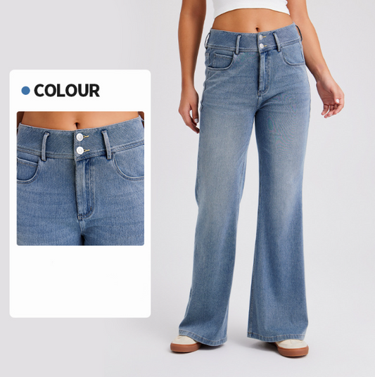 High-waisted High-stretch Loose Jeans
