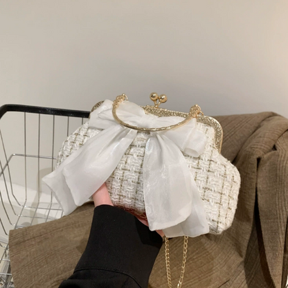 Chic Bow Frame Clutch