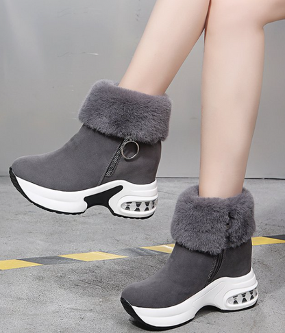 Super Warm & Cozy Thick Plush Wedge Ankle Boot