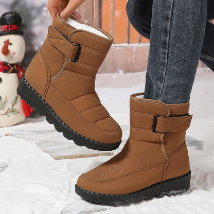 Waterproof Fleece-lined Mid-calf Snow Boot