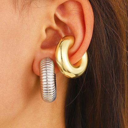 4 pcs Chunky Gold Ear Cuff Earrings