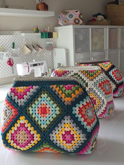 Colorful Crochet Retro Clutch