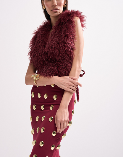 Faux Fur Halter Top