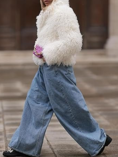 Women's Fluffy Faux Fur Cropped Coat