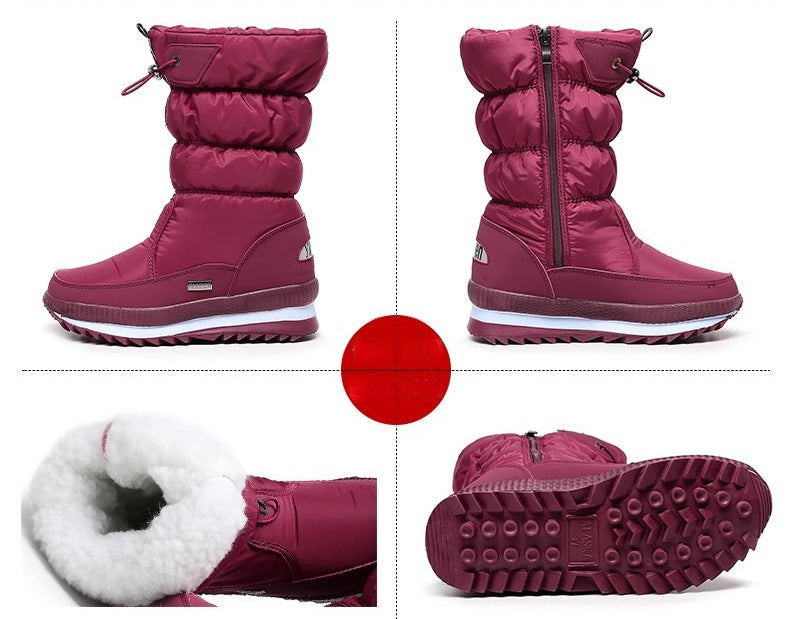 Winter Thickened Waterproof Mid-calf Boot