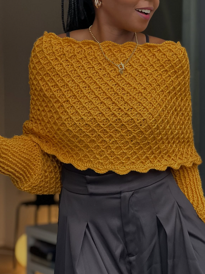 Knitted Off-the-shoulder Top