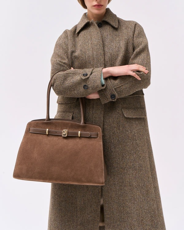Large Suede Leather Bag