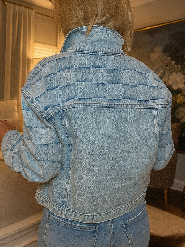 Denim Washed Long Sleeve Jacket