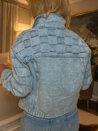 Denim Washed Long Sleeve Jacket